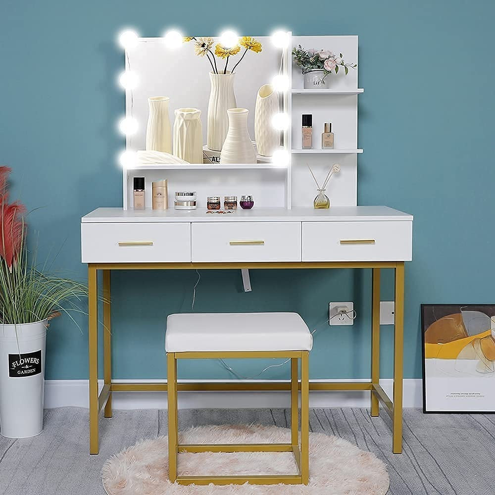 Buy Sharon Sheesham Wood Dressing Table with Long Mirror and Storage  (Walnut Finish) at 52% OFF Online | Wooden Street